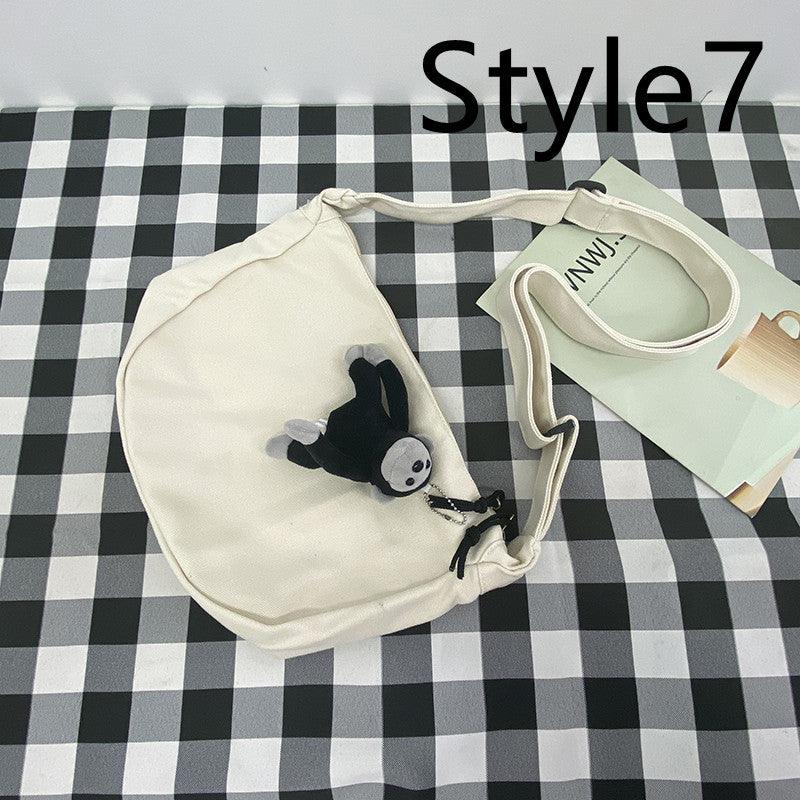 Messenger Bag Men's Canvas Bag Shoulder Bag Boys Light And Versatile Small Satchel - Amazitshop