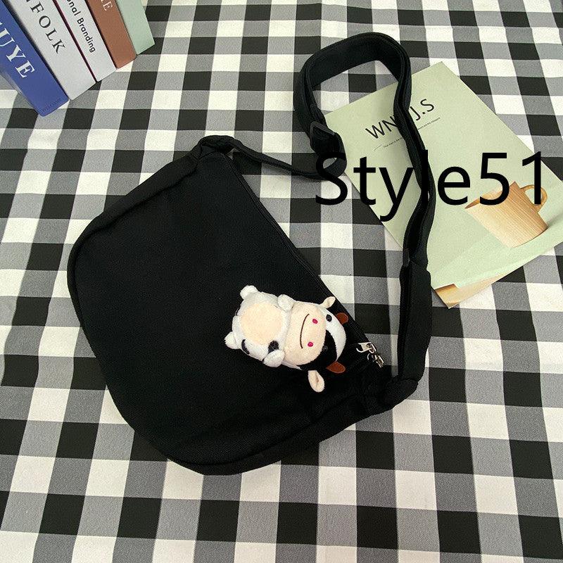 Messenger Bag Men's Canvas Bag Shoulder Bag Boys Light And Versatile Small Satchel - Amazitshop