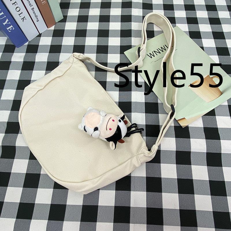 Messenger Bag Men's Canvas Bag Shoulder Bag Boys Light And Versatile Small Satchel - Amazitshop