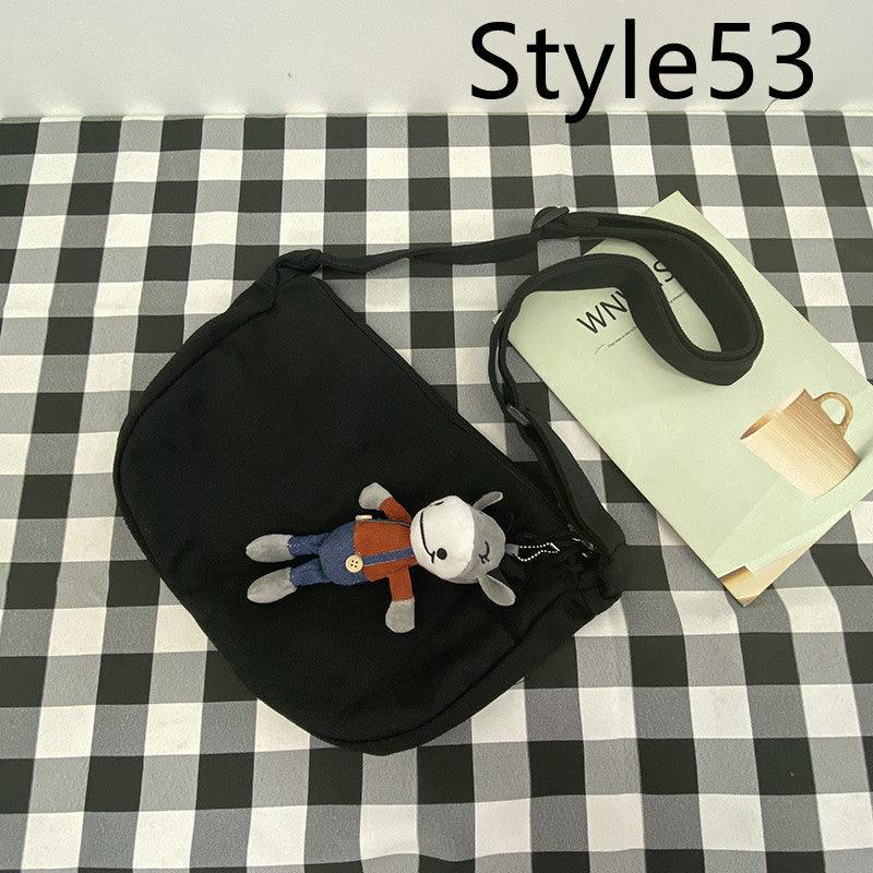 Messenger Bag Men's Canvas Bag Shoulder Bag Boys Light And Versatile Small Satchel - Amazitshop