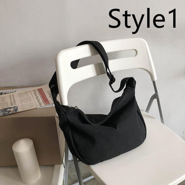Messenger Bag Men's Canvas Bag Shoulder Bag Boys Light And Versatile Small Satchel - Amazitshop