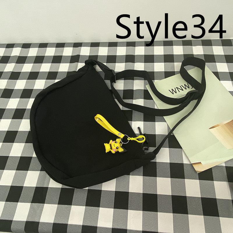 Messenger Bag Men's Canvas Bag Shoulder Bag Boys Light And Versatile Small Satchel - Amazitshop