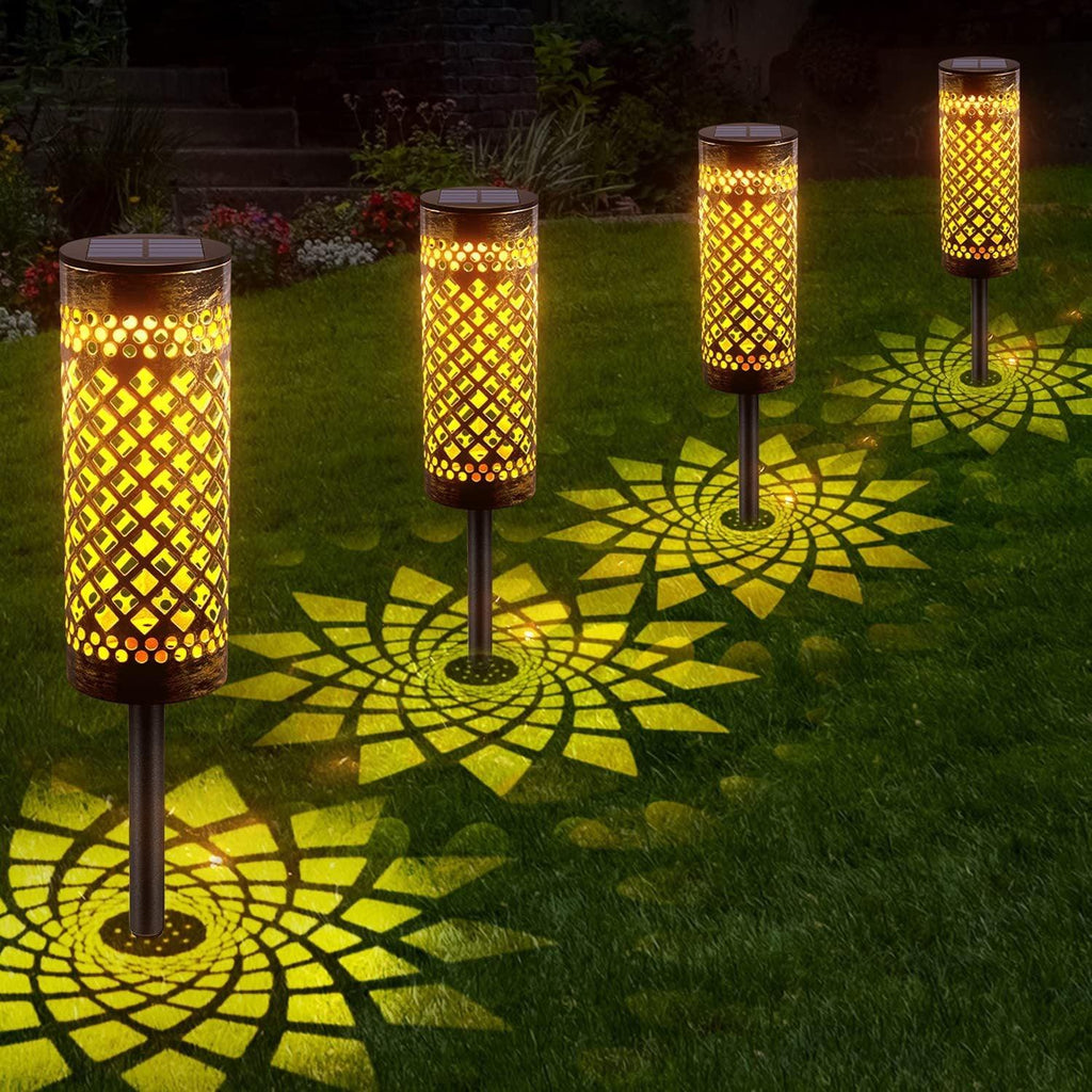 Metal Solar - powered Lawn Lamps Courtyard Decorative Waterproof - Amazitshop