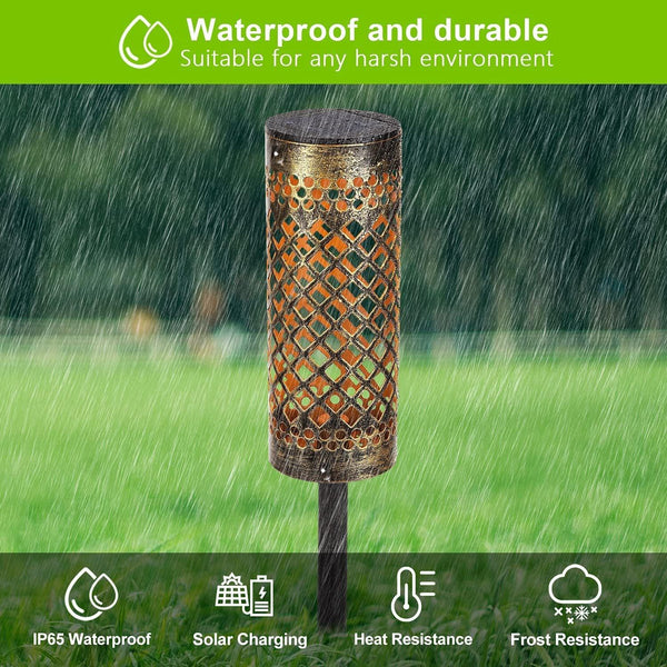 Metal Solar - powered Lawn Lamps Courtyard Decorative Waterproof - Amazitshop