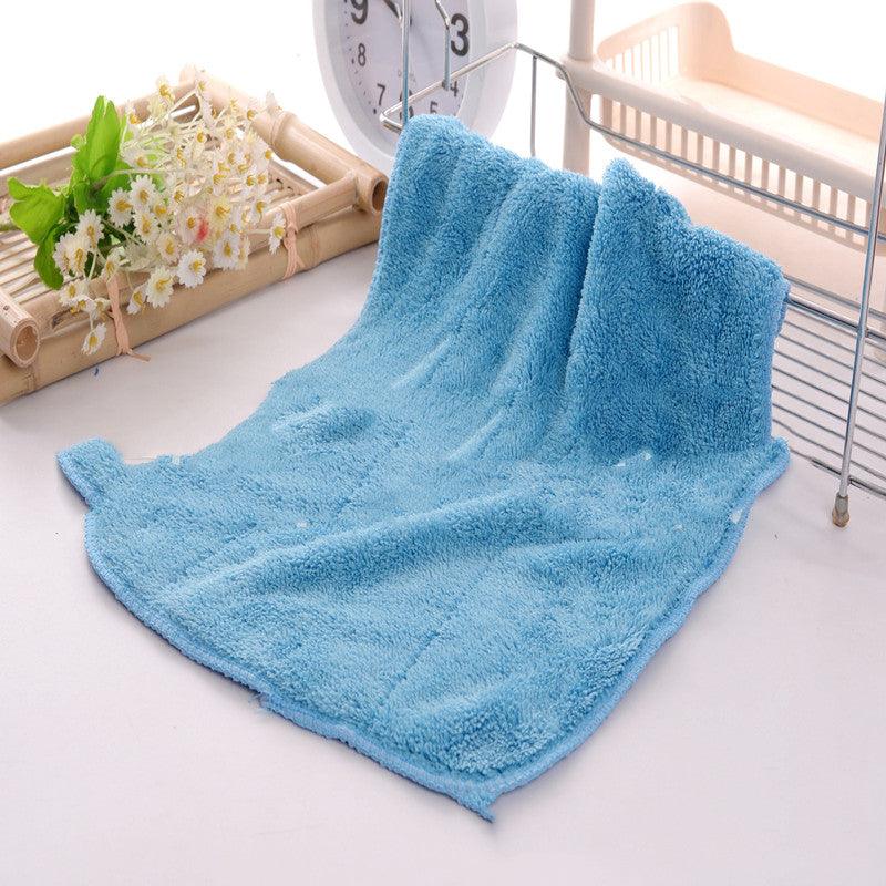 Microfiber Coral Fleece Floor Long Velvet Double Layer Thickened Rag Absorbent Cleaning Towel - Amazitshop