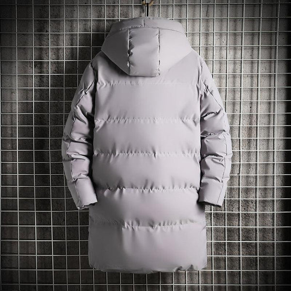 Mid - length Loose - fitting Plus Size Men's Cotton Jacket - Amazitshop