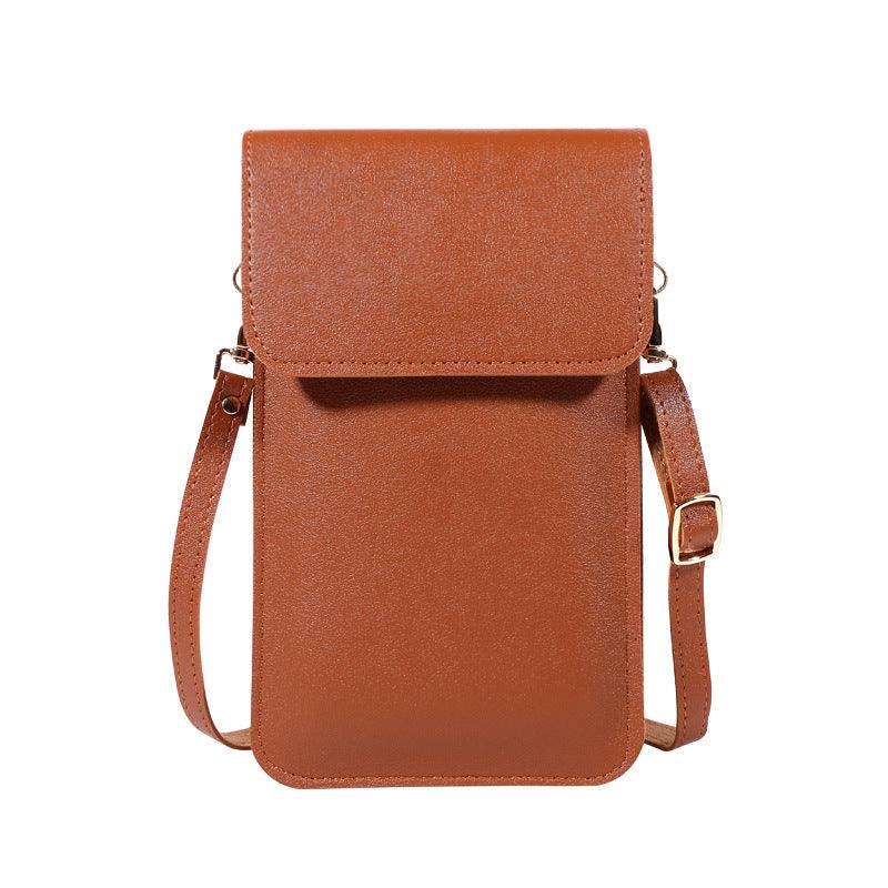 Mini Shoulder Crossbody Bags For Women Casual Solid Color Mobile Phone Bag Long Wallet - Amazitshop