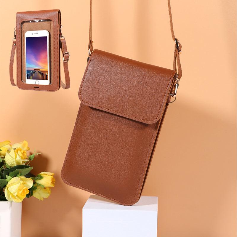 Mini Shoulder Crossbody Bags For Women Casual Solid Color Mobile Phone Bag Long Wallet - Amazitshop