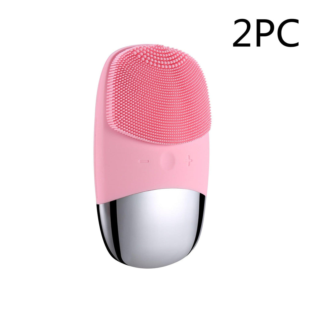 Mini Silicone Electric Face Cleansing Brush Electric Facial Cleanser Facial Cleansing Brush Skin Massager Skin Care Tools - Amazitshop