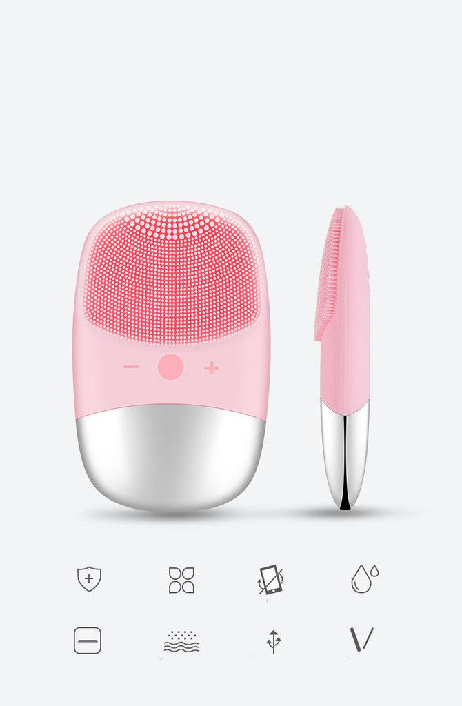 Mini Silicone Electric Face Cleansing Brush Electric Facial Cleanser Sonic Facial Cleansing Brush Skin Massager Skin Care Tools - Amazitshop