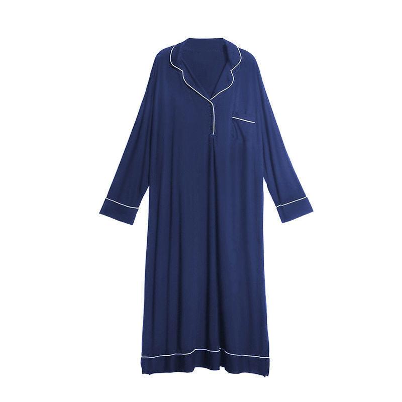Modal Nightdress Long Ladies Plus Size Loose - Amazitshop