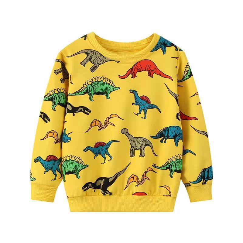 Models Of Cartoon Dinosaur Print Children's Tops - Amazitshop