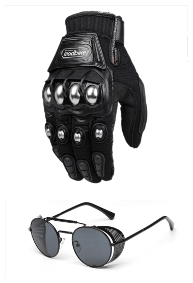 Motorcycle Gloves and Glasses Set - Amazitshop