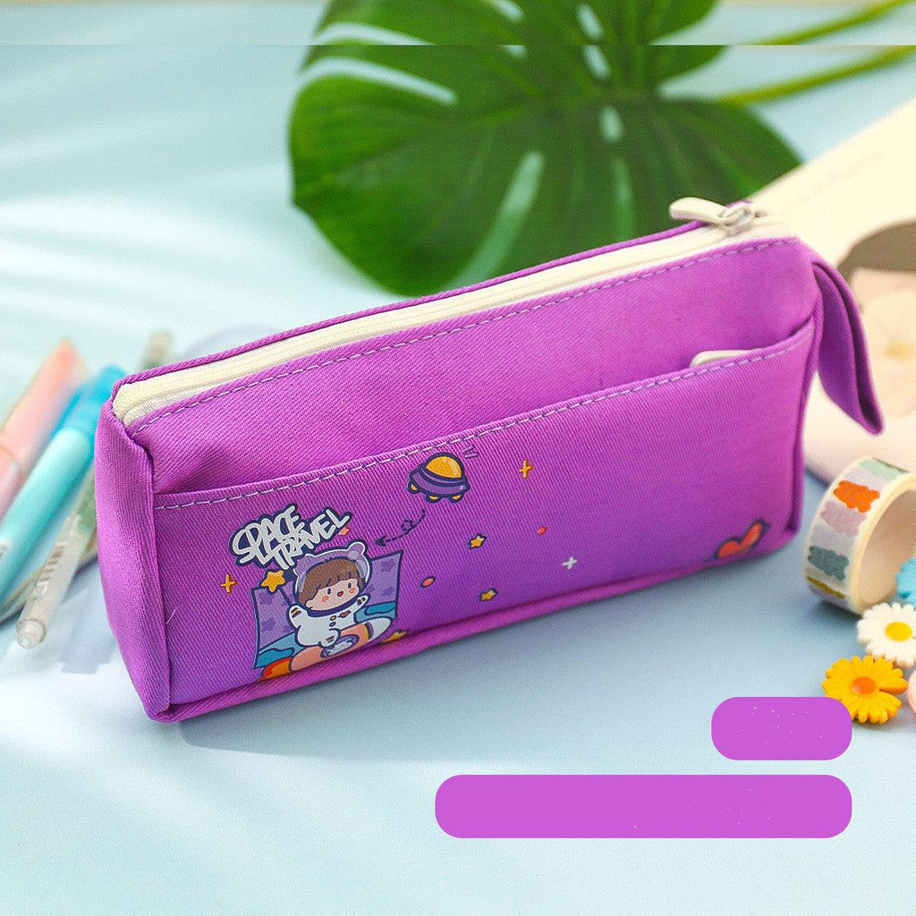 Multi - Purpose Large - Capacity Canvas Pencil Case Cute - Amazitshop
