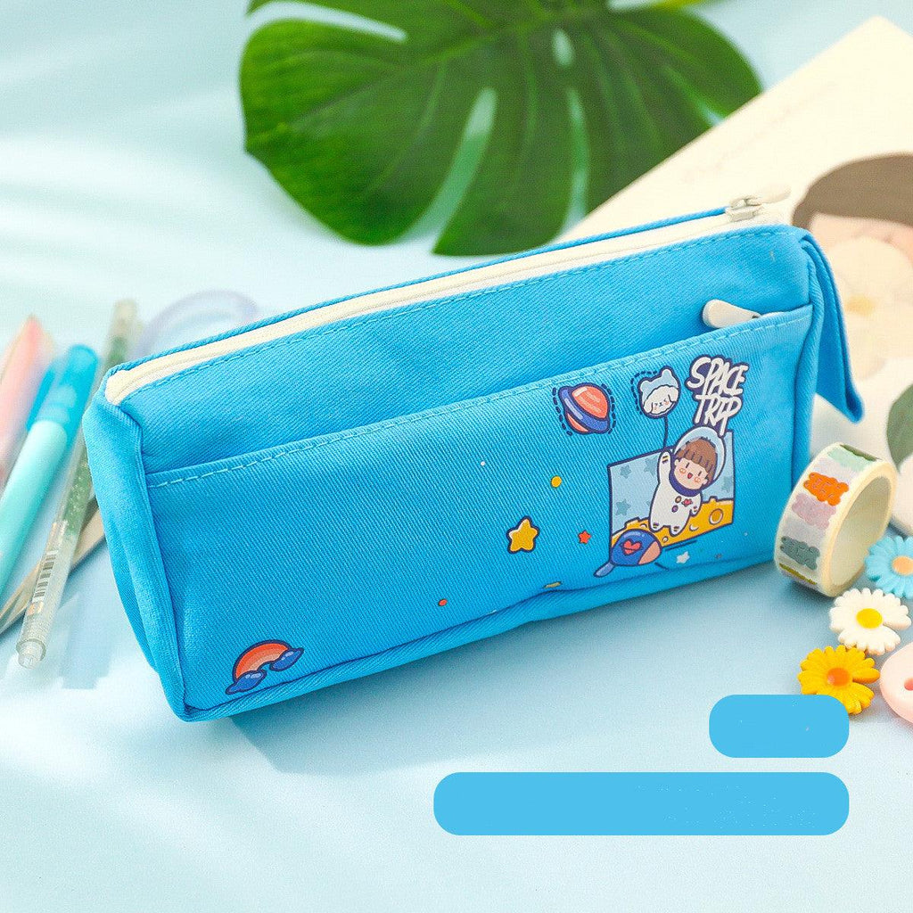 Multi - Purpose Large - Capacity Canvas Pencil Case Cute - Amazitshop