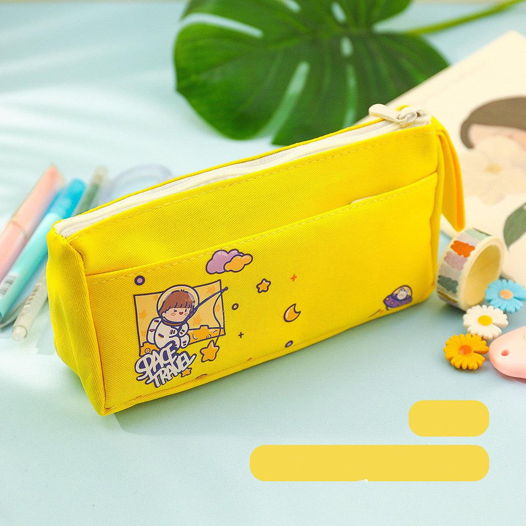 Multi - Purpose Large - Capacity Canvas Pencil Case Cute - Amazitshop