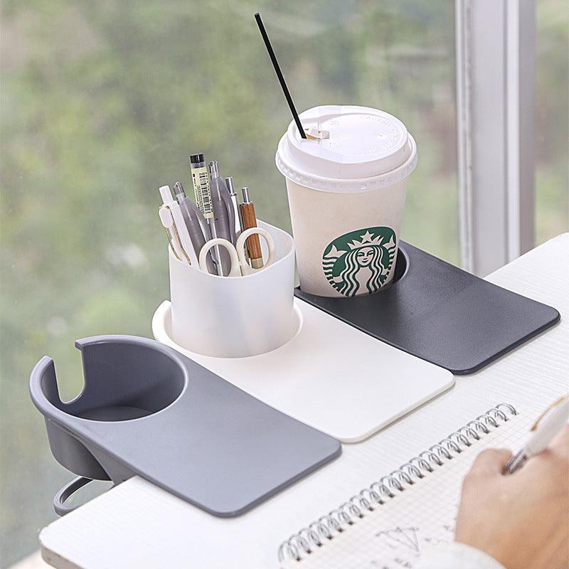 Multi - purpose Large Plastic Desk Cup Holder Tableside Storage Rack Bottle Desk Table Organizer - Amazitshop