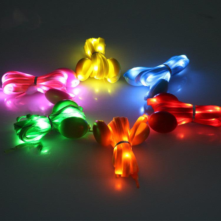 Multicolor LED Nylon Braiding String Bar Party Atmosphere Glowing Props Shoelaces - Amazitshop