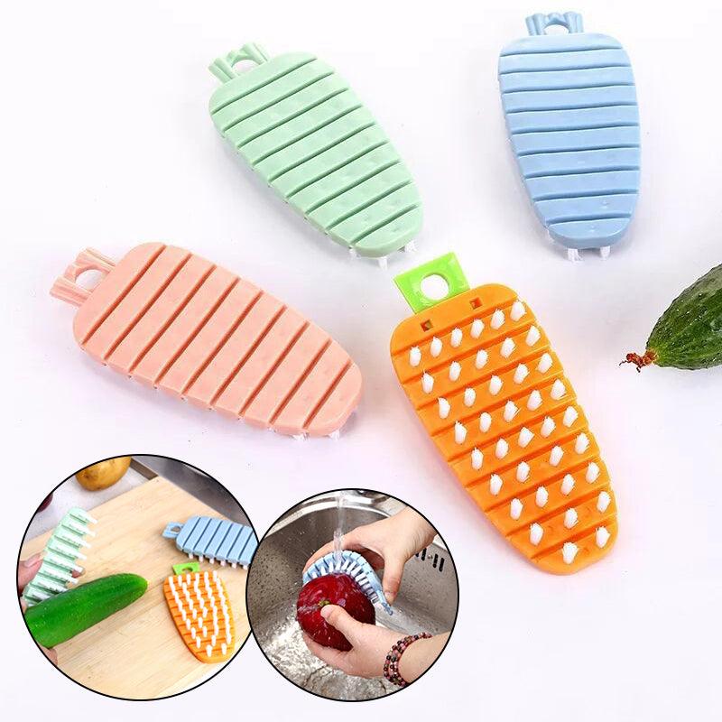 Multifunction Vegetable Fruit Cleaning Brush Flexible Potato Carrot Cucumber Cleaning Brush Kitchen Gadgets Cleaning Tools Accessories - Amazitshop