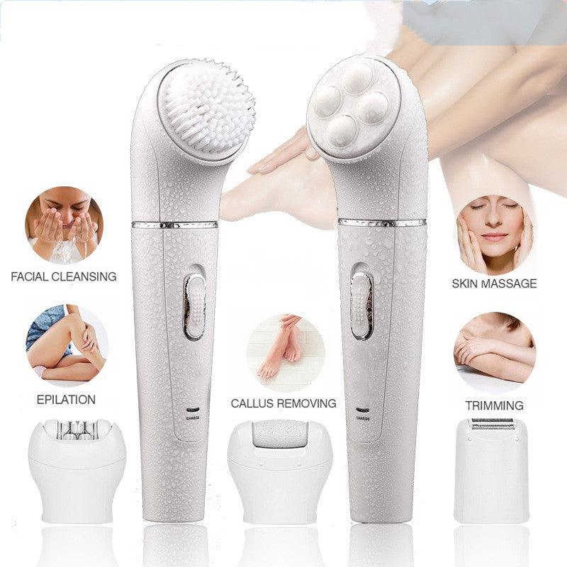 Multifunctional Combined Electric Epilator Facial Cleansing Brush - Amazitshop