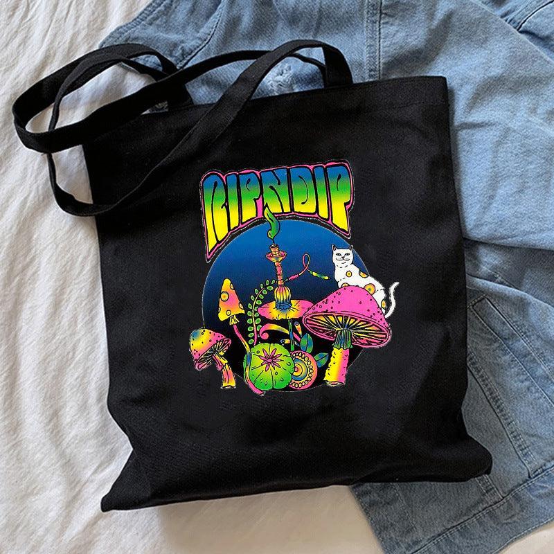 Mushroom Print Personalized Creative One - shoulder Canvas Bag - Amazitshop