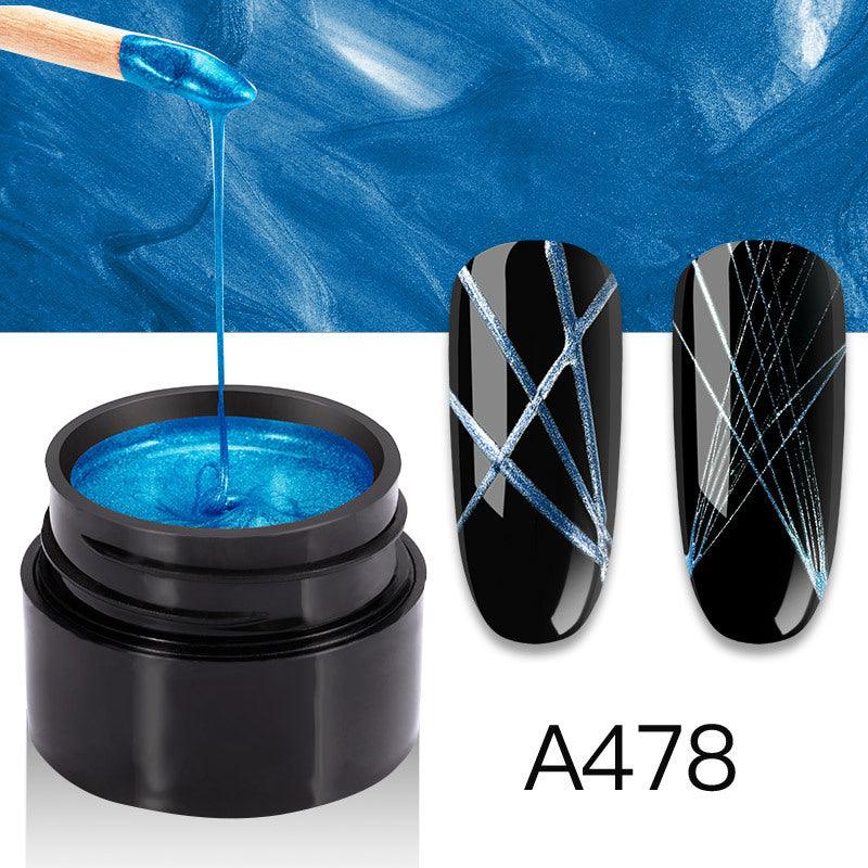 Nail Art Metal Brushed Nail Glue Painting - Amazitshop