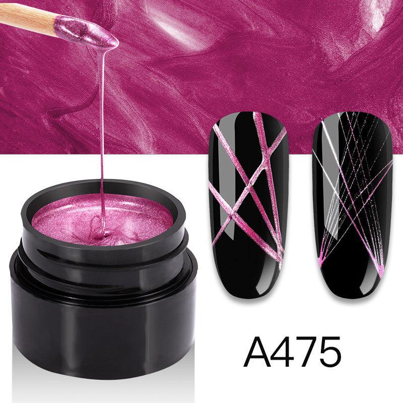 Nail Art Metal Brushed Nail Glue Painting - Amazitshop