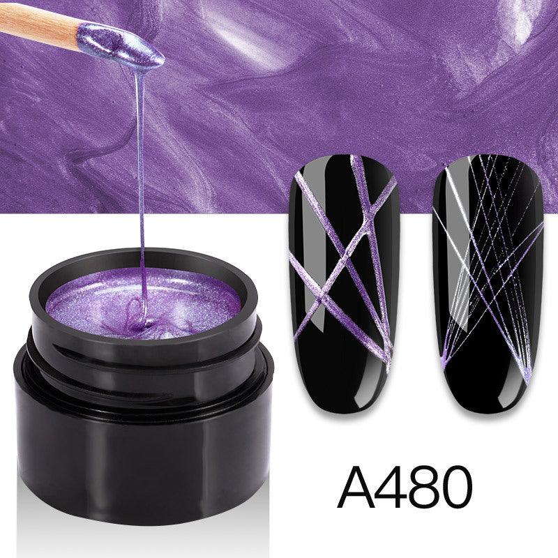 Nail Art Metal Brushed Nail Glue Painting - Amazitshop