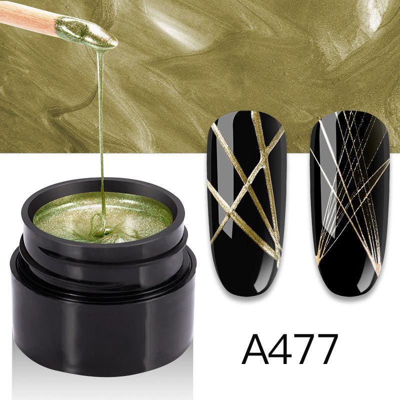 Nail Art Metal Brushed Nail Glue Painting - Amazitshop