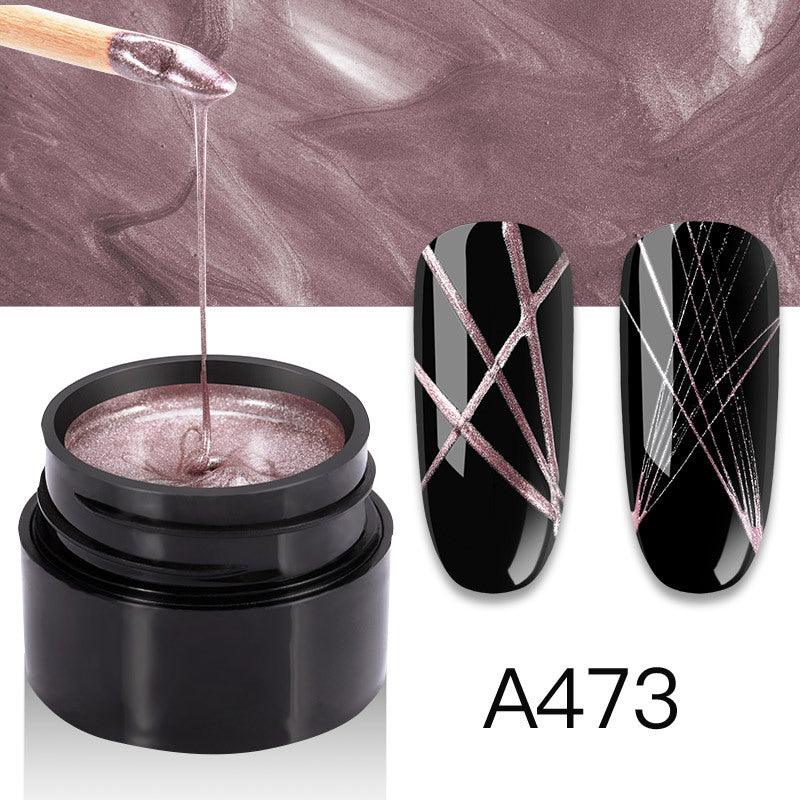 Nail Art Metal Brushed Nail Glue Painting - Amazitshop