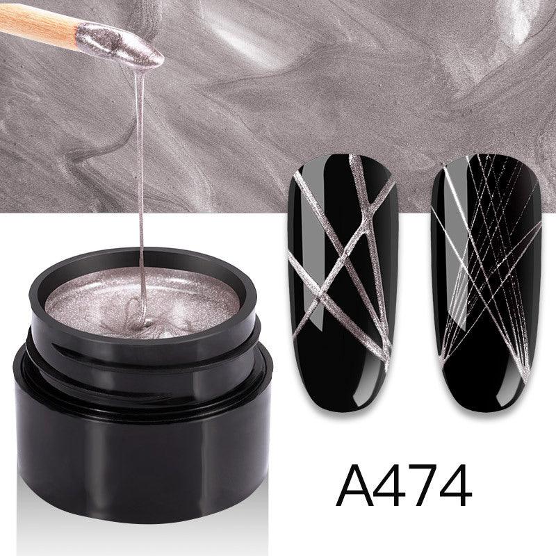 Nail Art Metal Brushed Nail Glue Painting - Amazitshop