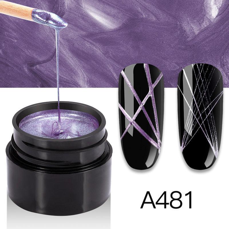 Nail Art Metal Brushed Nail Glue Painting - Amazitshop