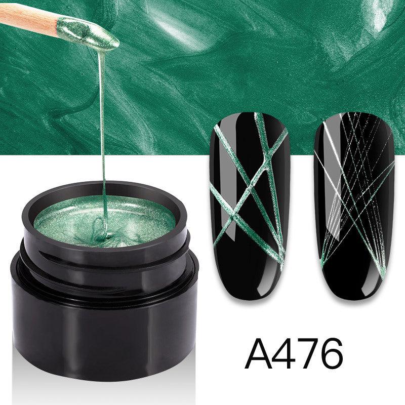 Nail Art Metal Brushed Nail Glue Painting - Amazitshop