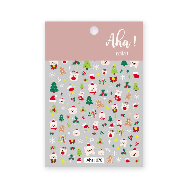 Nail Art Sticker Santa Claus Cartoon - Amazitshop