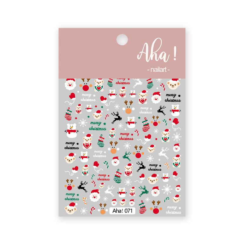 Nail Art Sticker Santa Claus Cartoon - Amazitshop