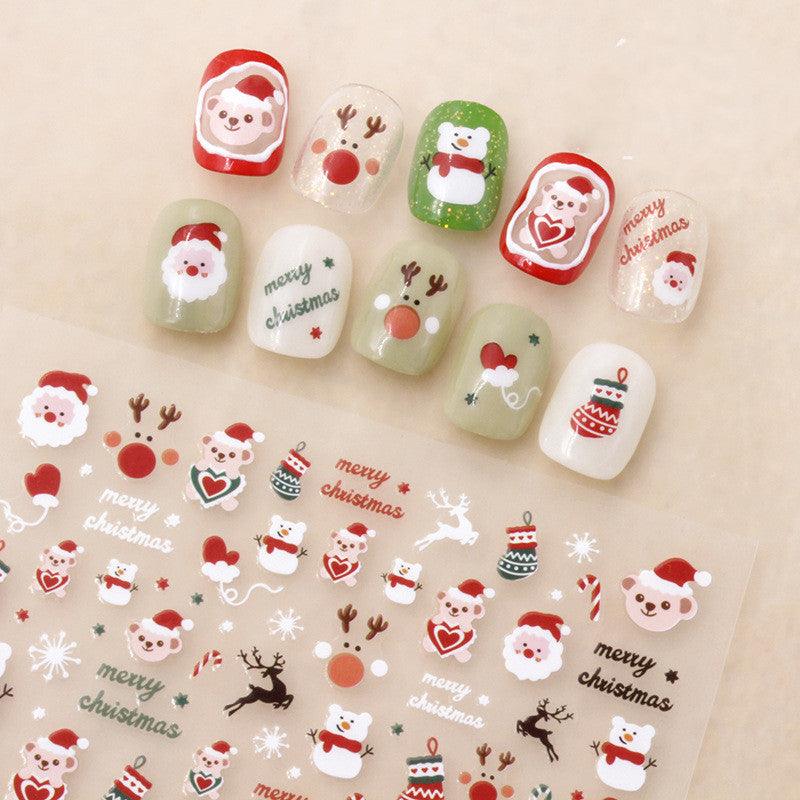 Nail Art Sticker Santa Claus Cartoon - Amazitshop
