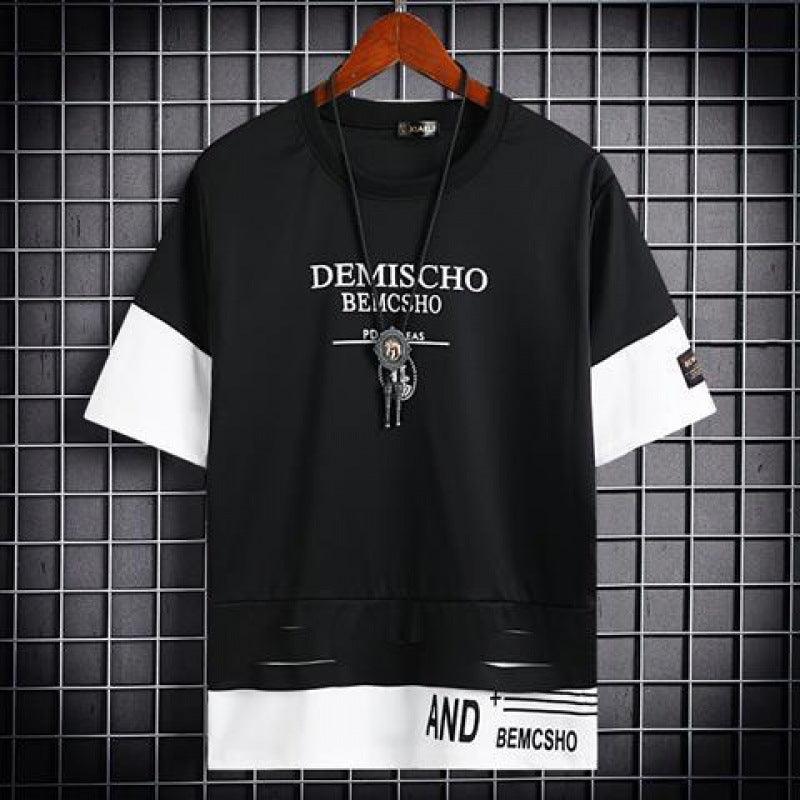 Net Celebrity Hair Stylist, Trendy Brand, Light Luxury Men's Clothing, Short - sleeved Men - Amazitshop