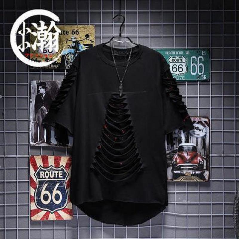 Net Celebrity Hair Stylist, Trendy Brand, Light Luxury Men's Clothing, Short - sleeved Men - Amazitshop