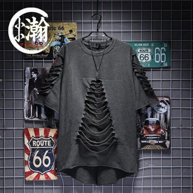 Net Celebrity Hair Stylist, Trendy Brand, Light Luxury Men's Clothing, Short - sleeved Men - Amazitshop