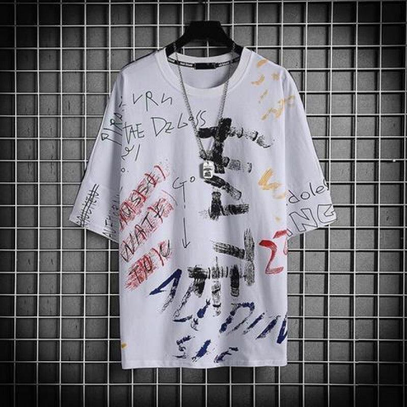 Net Celebrity Hair Stylist, Trendy Brand, Light Luxury Men's Clothing, Short - sleeved Men - Amazitshop