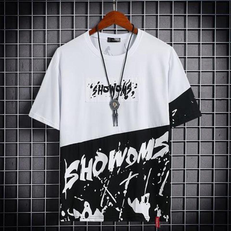 Net Celebrity Hair Stylist, Trendy Brand, Light Luxury Men's Clothing, Short - sleeved Men - Amazitshop