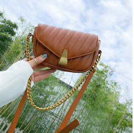 Net Red Korean Wide Shoulder Strap One Shoulder Crossbody Saddle Bag - Amazitshop