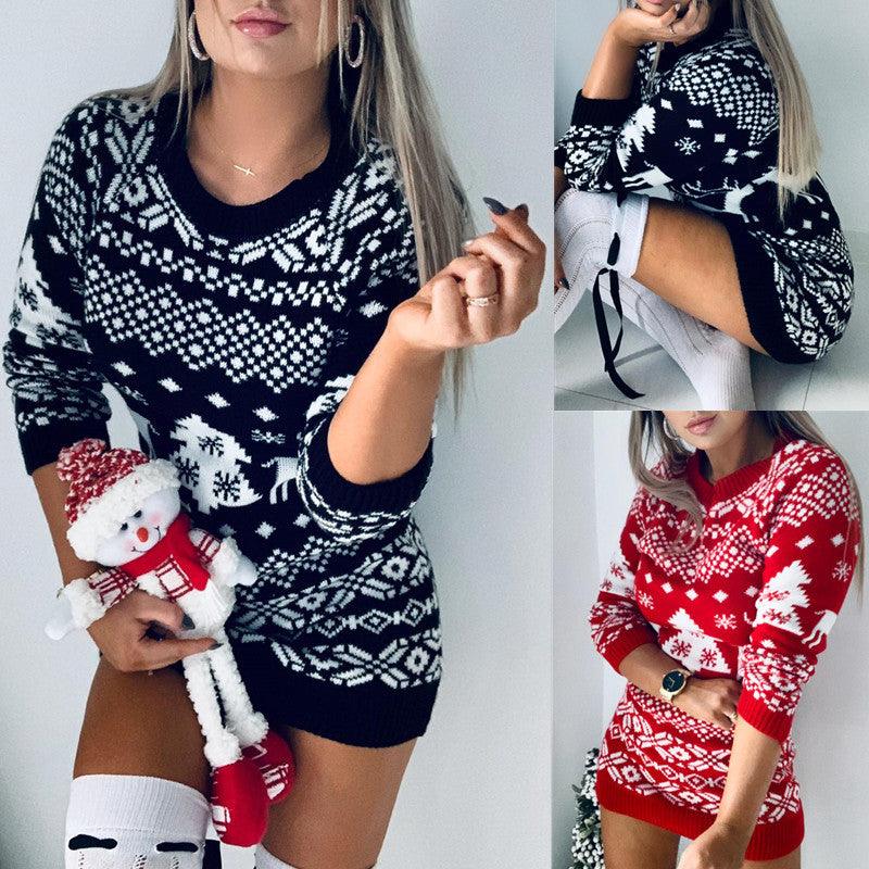 New autumn and winter knit sweater dresses - Amazitshop