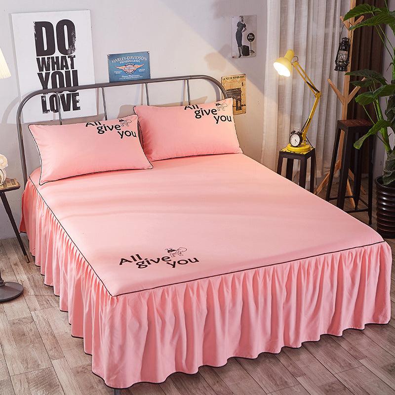 New Beauty Bed Cover Brushed Bed Skirt - Amazitshop