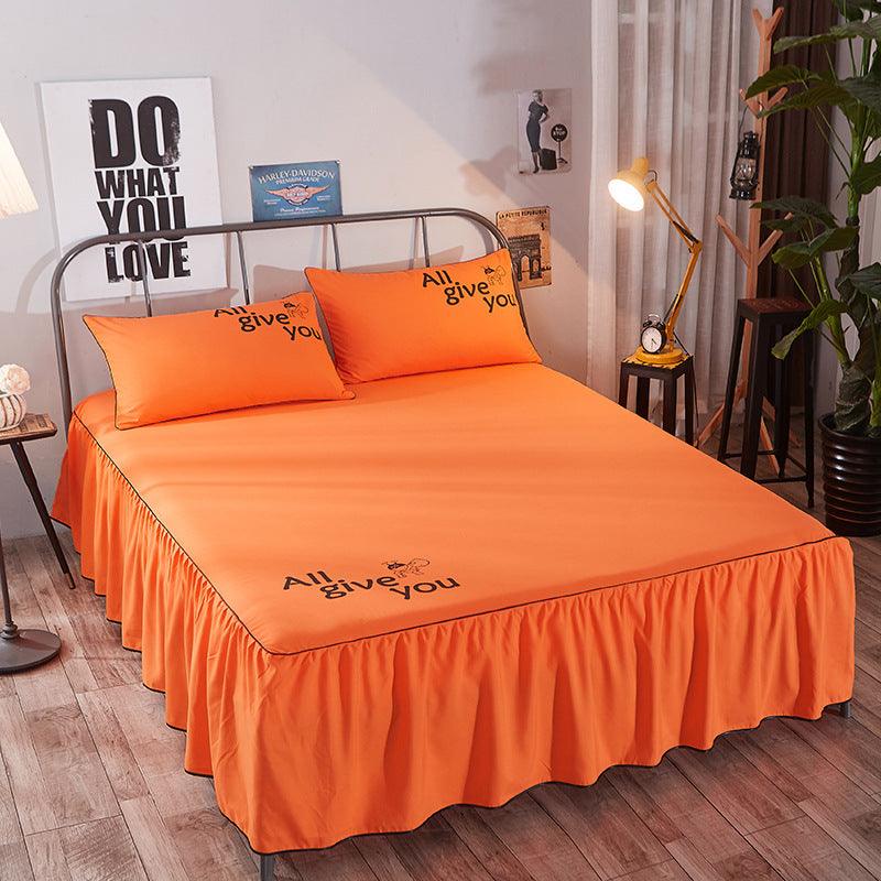 New Beauty Bed Cover Brushed Bed Skirt - Amazitshop