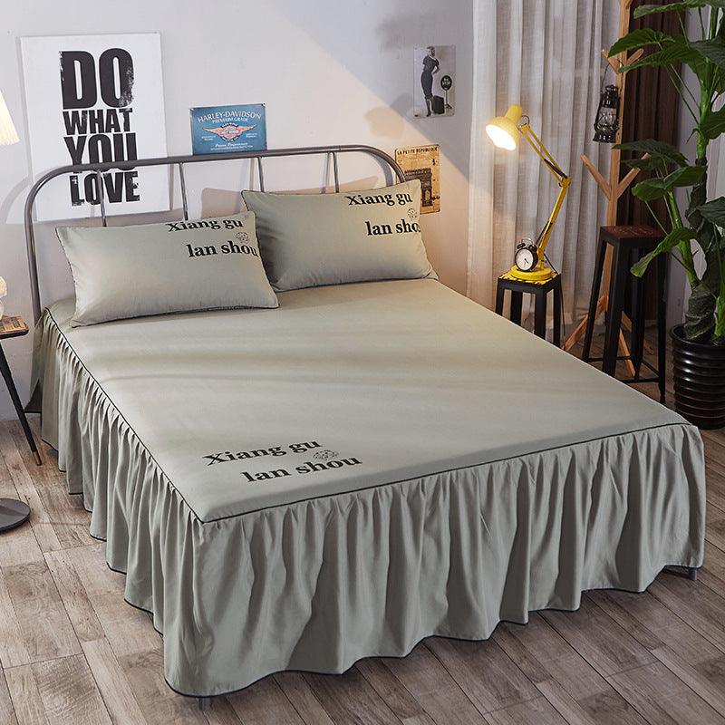 New Beauty Bed Cover Brushed Bed Skirt - Amazitshop