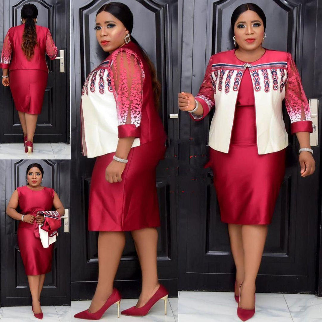 New Big Size Mom Dress Small Suit - Amazitshop