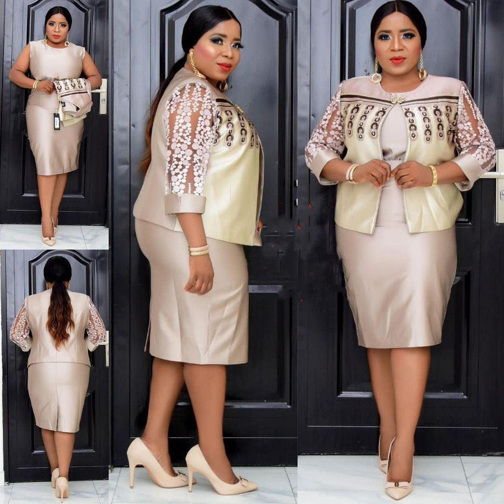 New Big Size Mom Dress Small Suit - Amazitshop