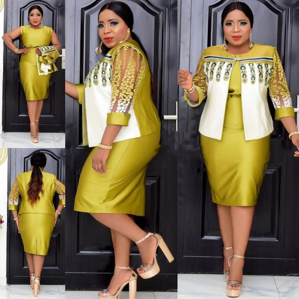 New Big Size Mom Dress Small Suit - Amazitshop