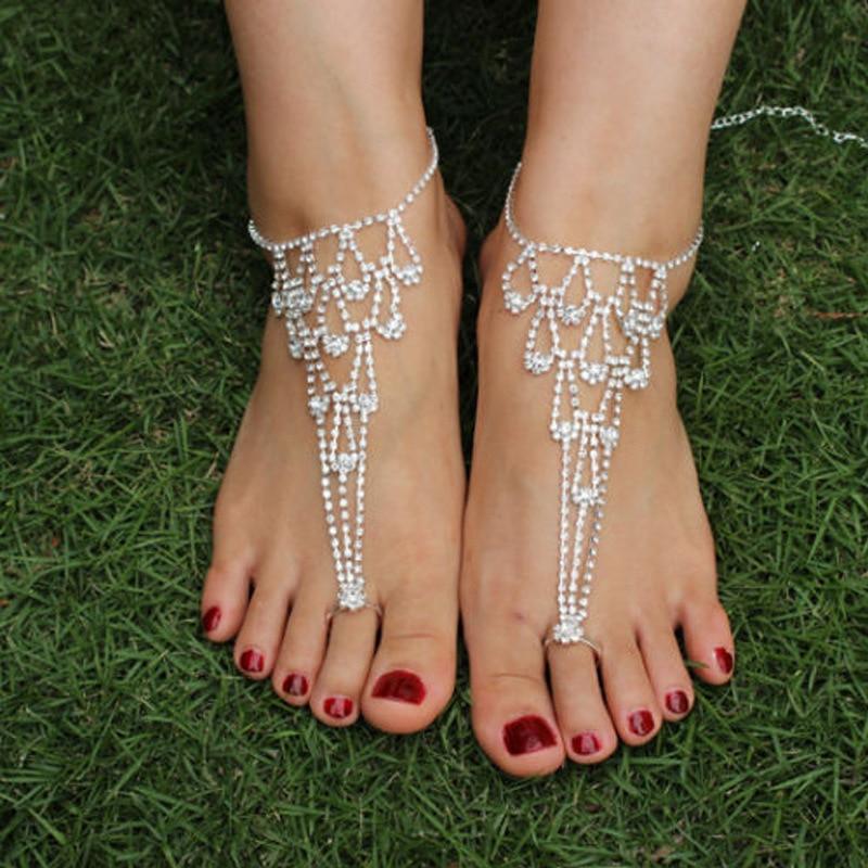 New Bridal Beach Rhinestone Anklet - Amazitshop